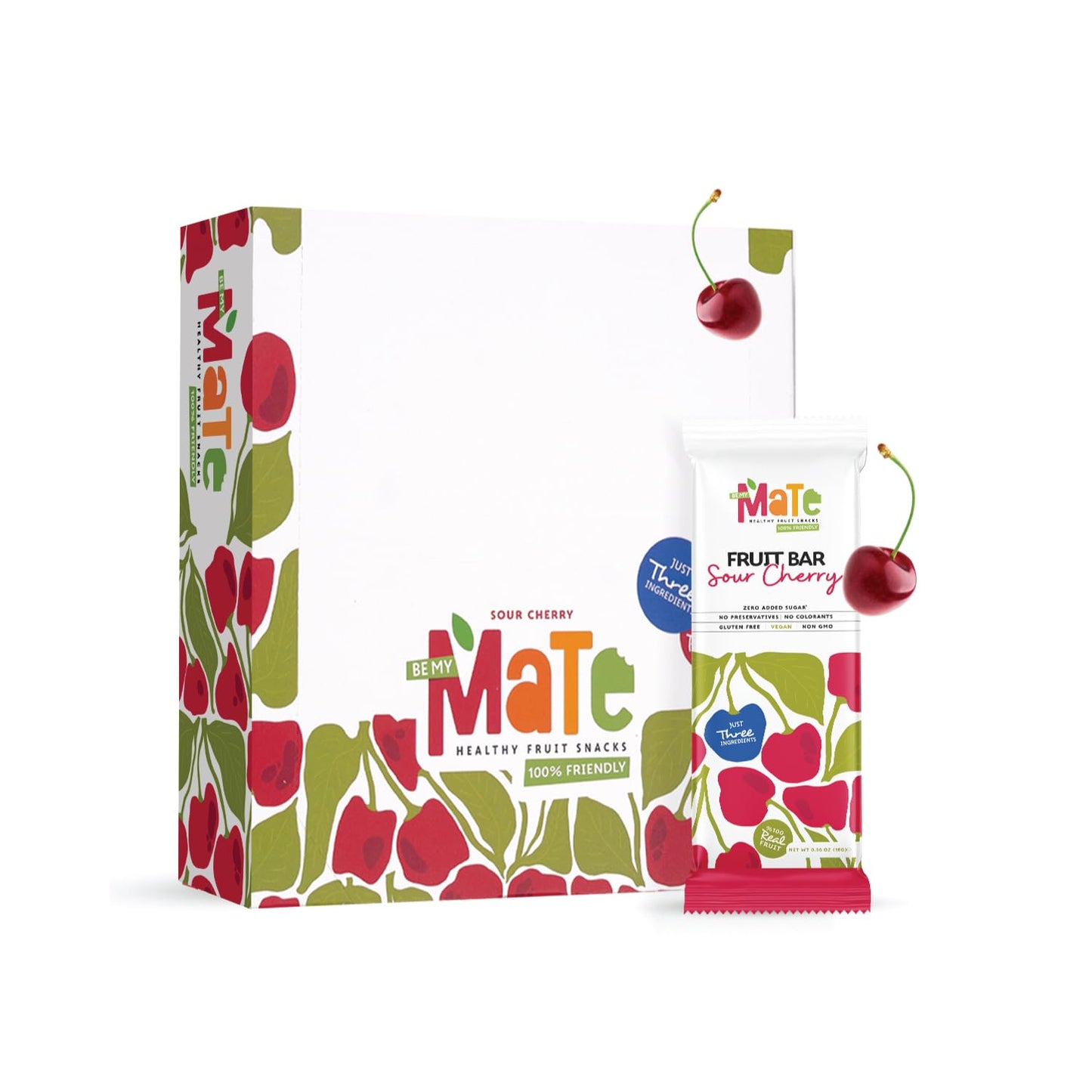 BE MY MaTe Real Fruit Bar, 100% Natural, Gluten-Free, Vegan, Non-GMO, 24 Count