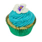 OCREME Royal Icing Sugar Flower Set of 16, 1-1/4 Inch, White, Model OCRIF-11 for Cake Decorating