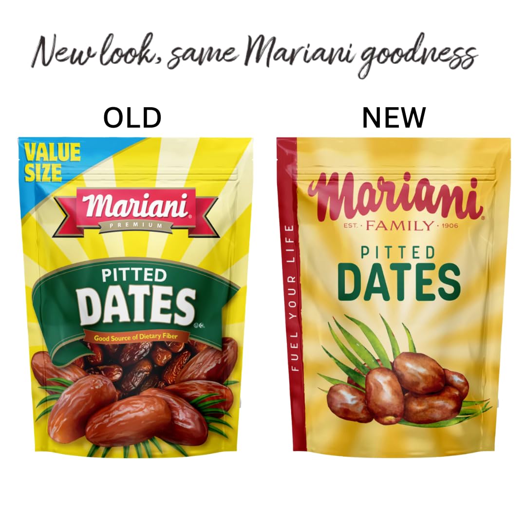 Mariani Pitted Dates, 30 Oz - Resealable Bag, High Fiber, No Sugar Added
