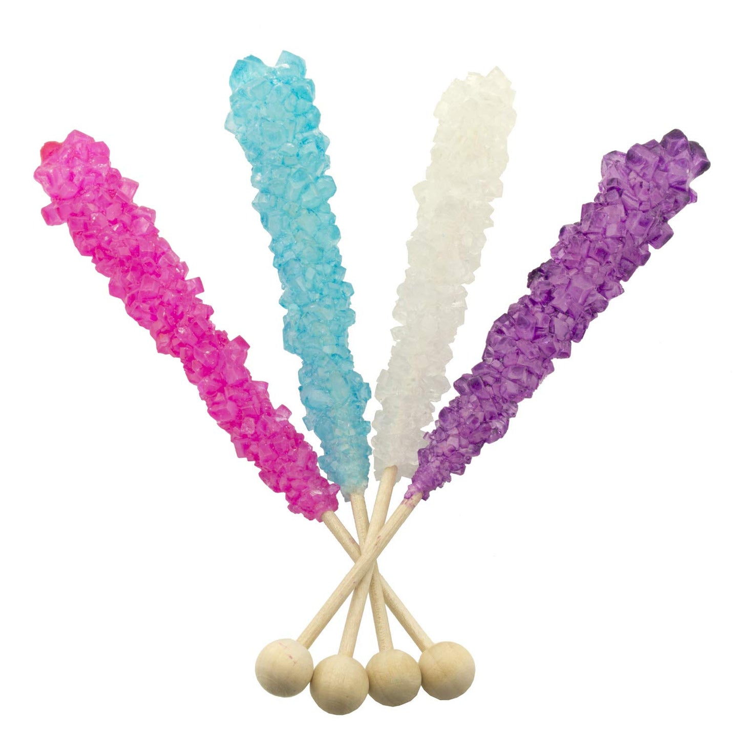 Boones Mill Unicorn Party Rock Crystal Candy Sticks, 36 Count Assorted Flavors - Blueberry, G , Cotton Candy