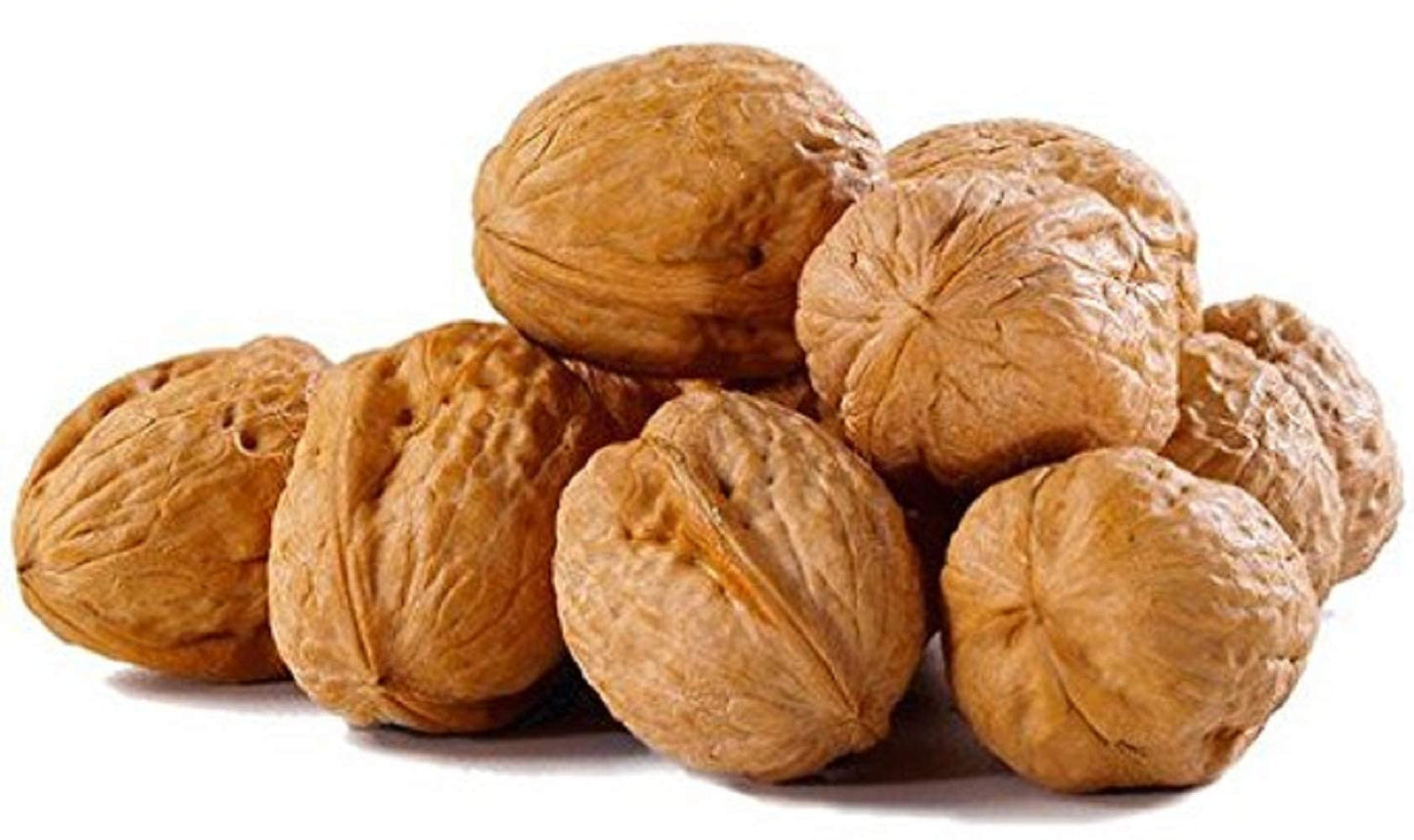 Farm Fresh Nuts In Shell Walnuts - Large Natural California Nuts - 1 LB - Brown