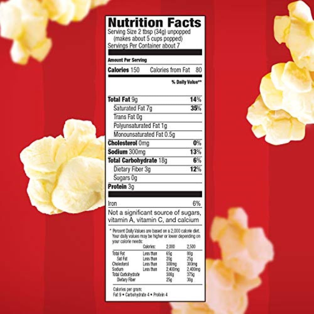Orville Redenbachers All-In-One Popcorn Kit  with Kernels  Coconut Oil & Salt  for 6oz. Popcorn Machine  8oz. (Pack of 36)