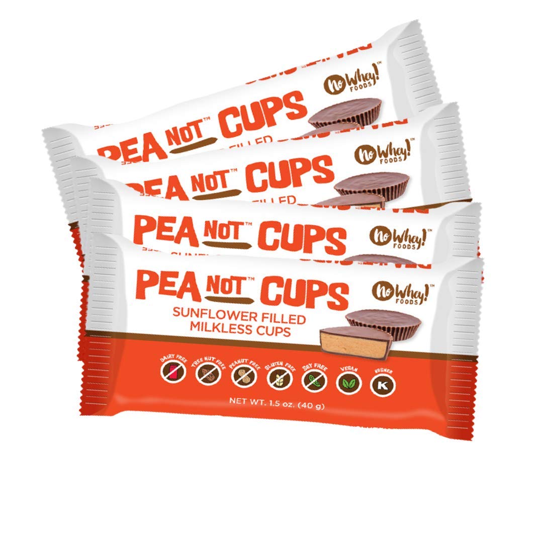 Vegan, Gluten Free, Nut Free |Large Chocolate PeaNot Butter Cups (4 Pack) | Dairy Free, Soy Free, Sesame Free | Allergy Friendly