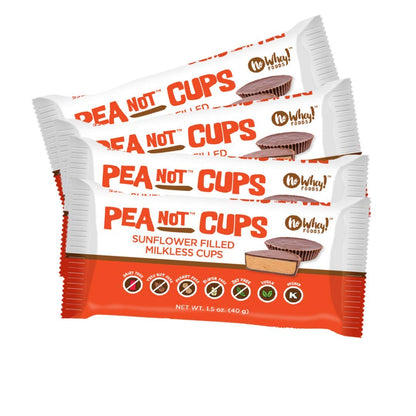 Vegan, Gluten Free, Nut Free |Large Chocolate PeaNot Butter Cups (4 Pack) | Dairy Free, Soy Free, Sesame Free | Allergy Friendly