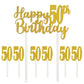 Beistle Happy 50th Birthday Cake Topper, Cardboard, Multicolor, 6 x 8¼, Model 53523-50