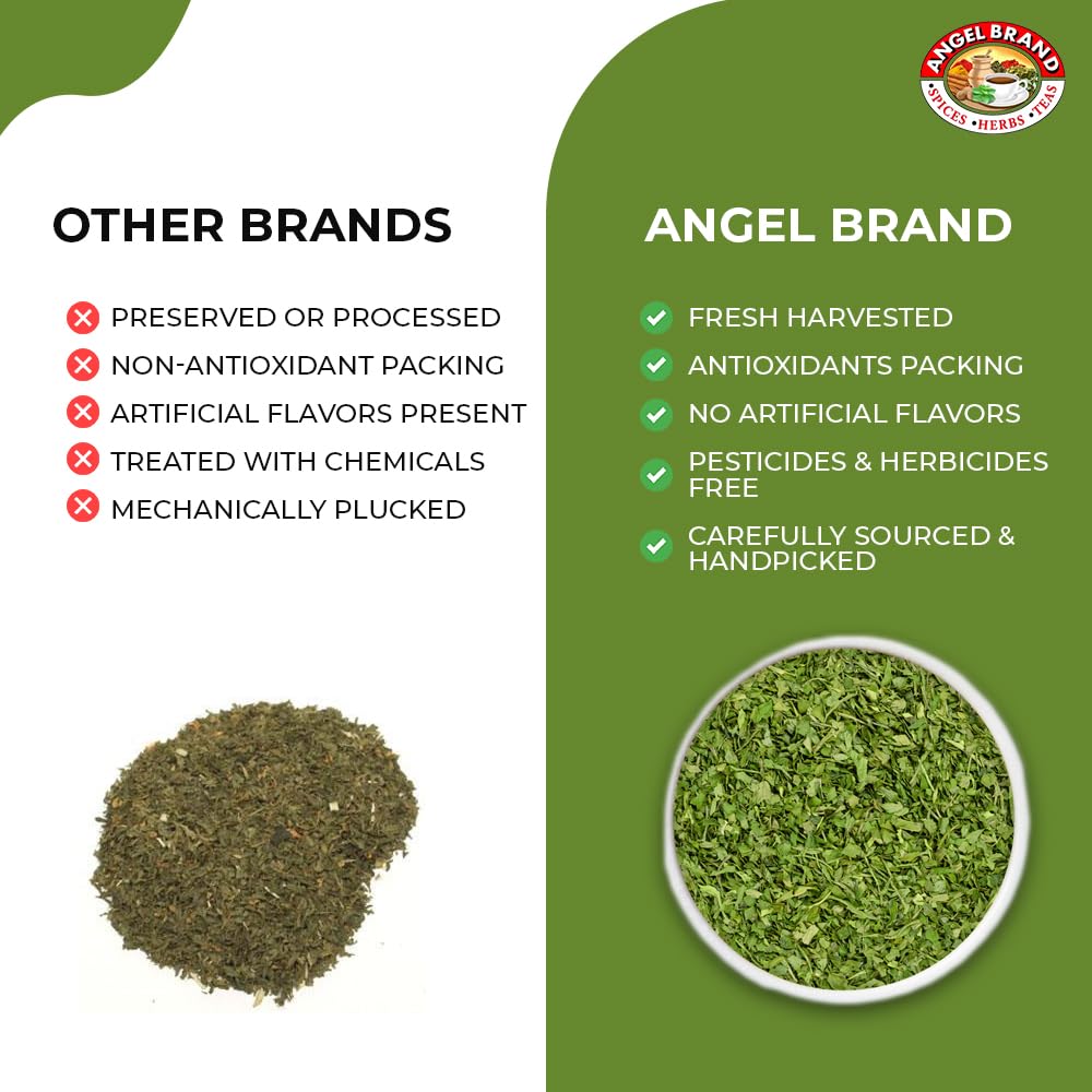 Angel Brand Parsley Flakes 2 Oz Bottle - Premium Dried Parsley Seasoning For Cooking, Garnishing, And Flavoring - Fresh Taste An