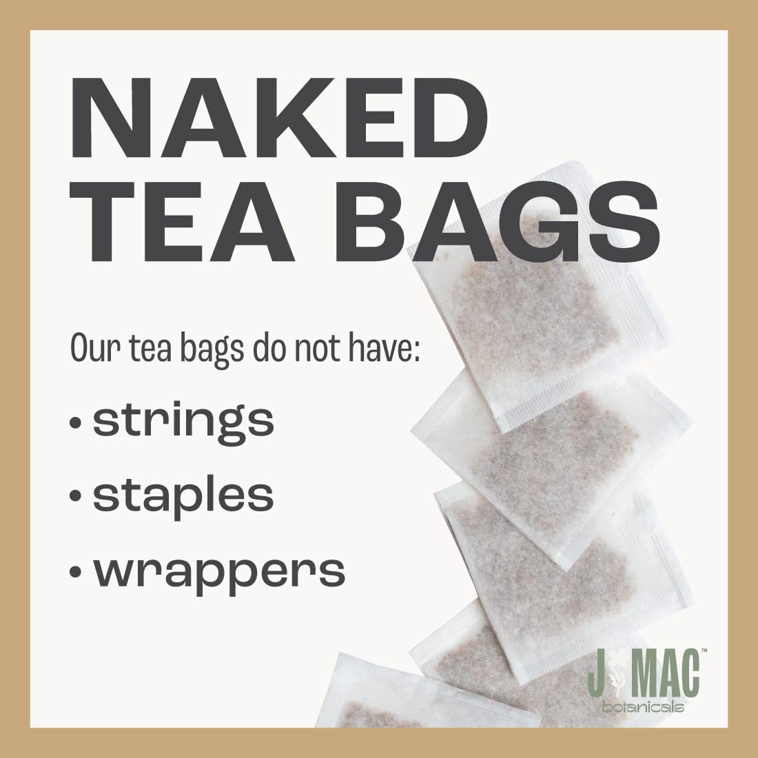 J MAC BOTANICALS Organic Chamomile Tea Bags - 50 Count - Certified Organic - Quality Tea from Egypt