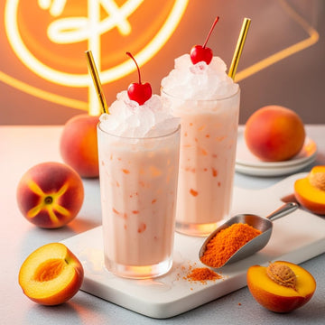 Astro Freeze Bites Dirty Soda Mix - Creamy Flavor Powder, 8.5oz Bag (12 Servings), Peach Flavor