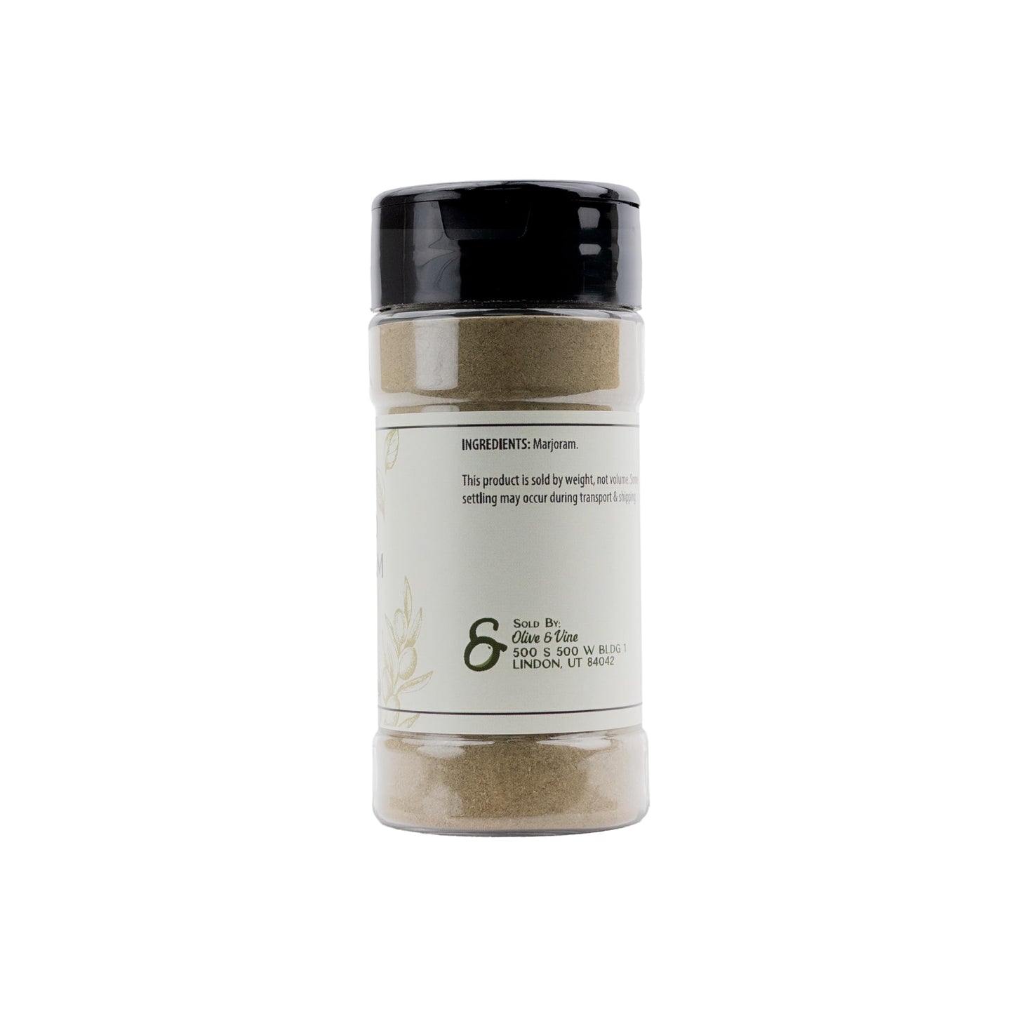 Olive & Vine Ground Marjoram, Earthy & Sweet, Seasoning For Soups, Stews, And Roasts, With Rich Tradition, Authentic Taste, For