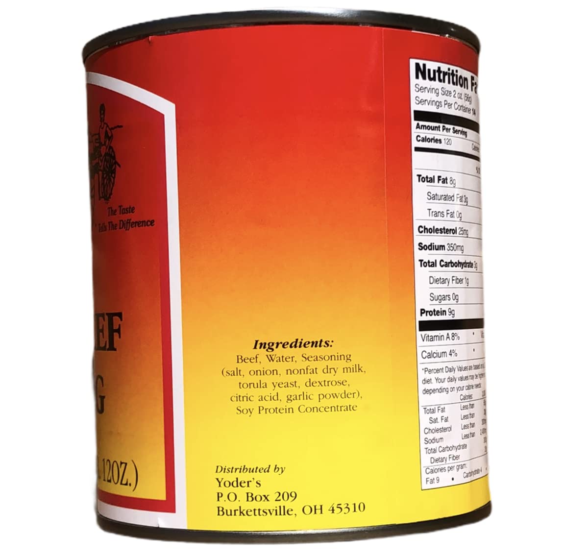 Fresh Beef Filling Is Used To Make Yoder'S Real Canned Taco Beef, Which Is Fully Cooked And Ready To Eat. Each 28-Ounce Can Is D