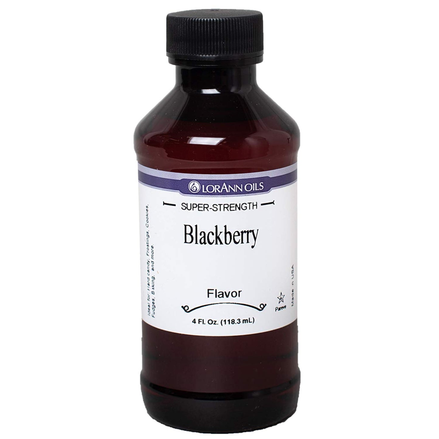 LorAnn Blackberry Flavoring, 4 oz Bottle, Clear