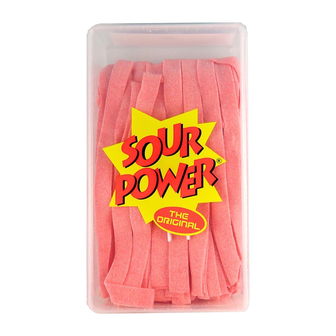 Sour Power Premium Candy Belts, Pink Lemonade, 42.3 Oz