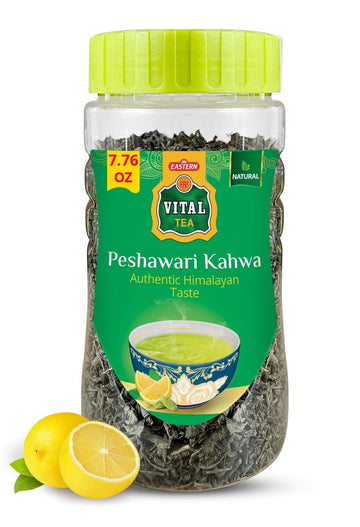 Peshawari Kahwa Tea- Jar Of 220G, Flavourful Taste Of Green Tea And Loose Leaf Tea, Freshly And Carefully Packed With Heritage T