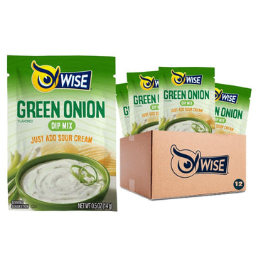 Wise Green Onion Dry Dip, 0.5 Ounces, 12 Packets, Model 27078