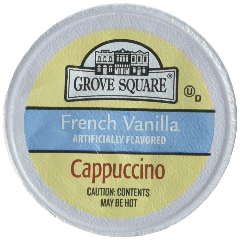 Grove Square Cappuccino Pods, French Vanilla, 50 Count, Single Serve, Model 76G088F4652