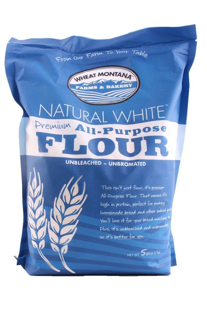 Wheat Montana Natural White All-Purpose Flour, 5 Pound (Pack of 8)