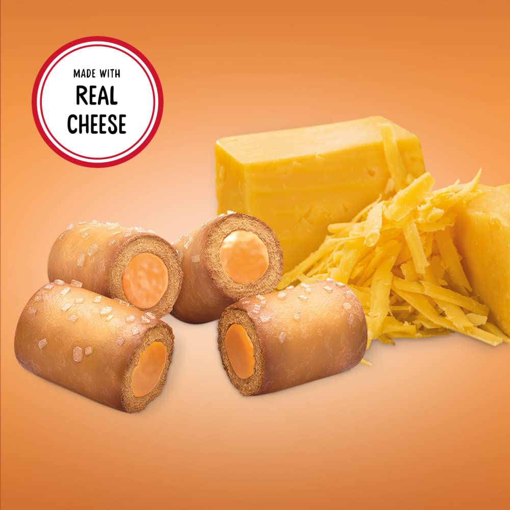 COMBOS Cheddar Cheese Pretzel Baked Snack Packs, Cheese Crackers Snacks, 6.3-Ounce Bag Bulk Box (Pack of 12)