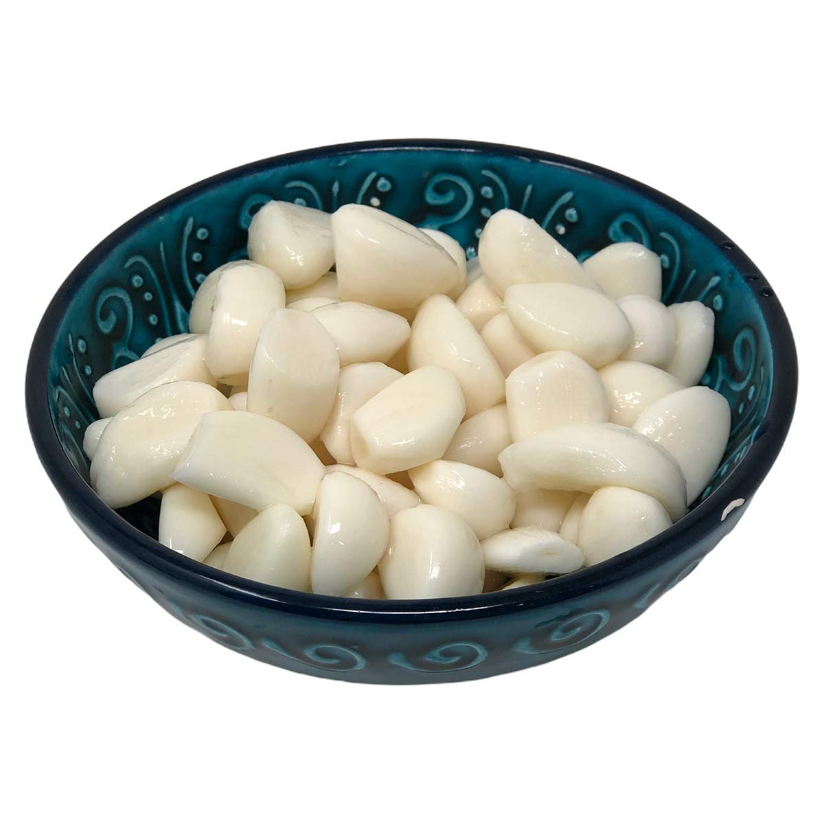 Laras Gourmet Passions Pickled Garlic - Crunchy Cloves in Jar, 16 fl oz, White