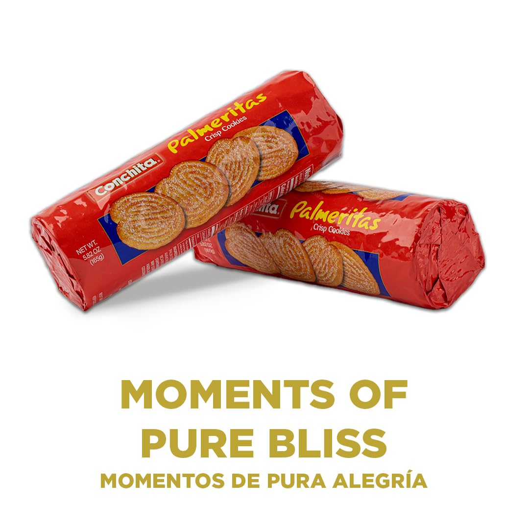 Conchita Palmeritas Palm Cookies - Elegant Flaky Snack, Dessert, Or Breakfast Food - 5.82 Oz (Pack Of 1)