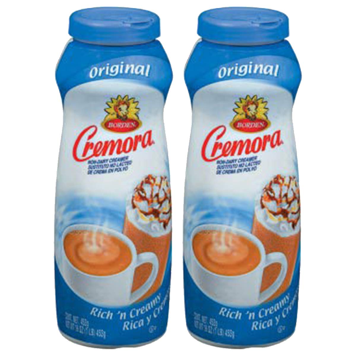 Borden Cremora Non- Dairy Powdered Coffee Creamer Original,16 Oz Bottle (Pack Of 2)
