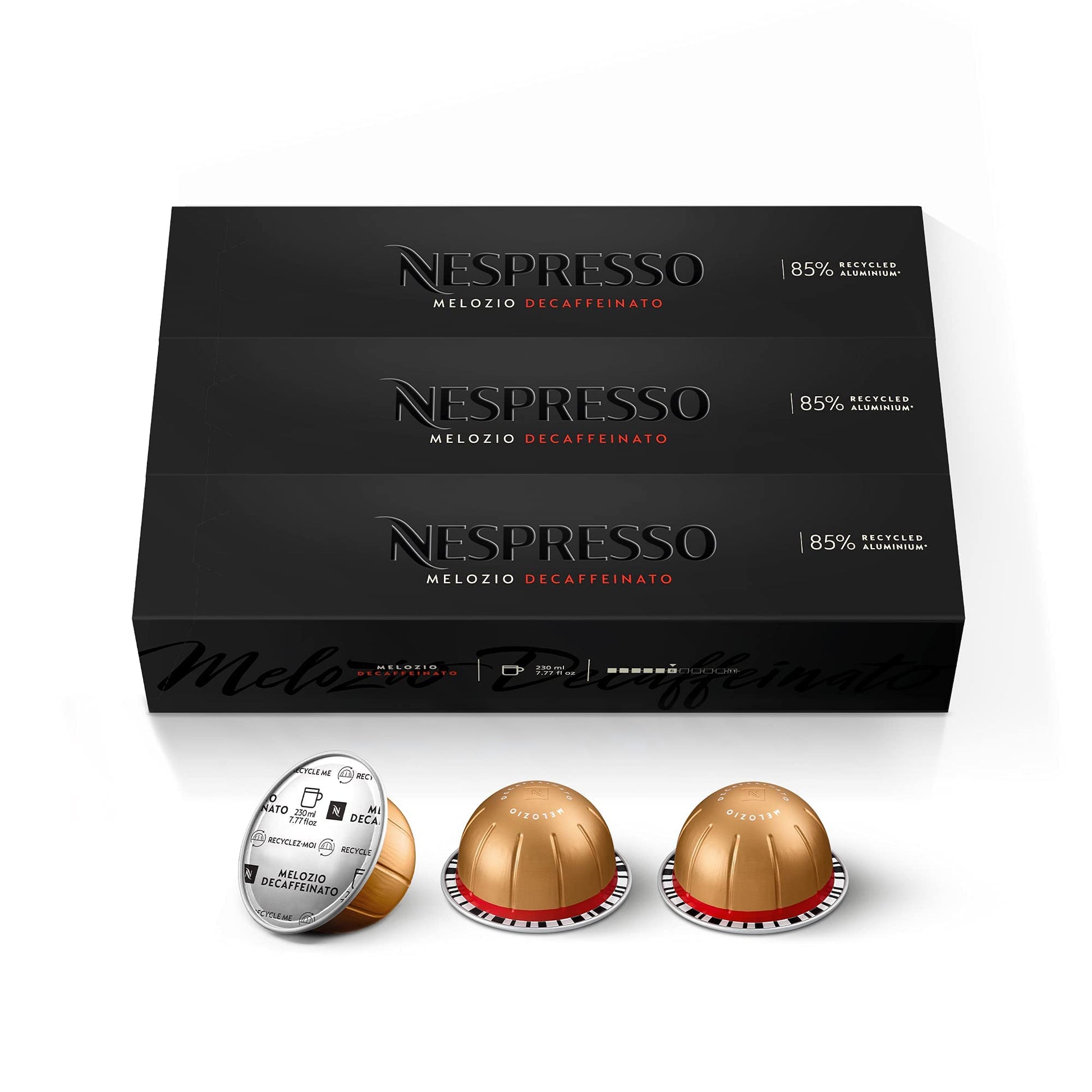 Nespresso Capsules Vertuo Melozio Decaffeinato Medium Roast Espresso 30 Count Coffee Pods