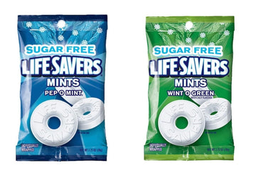 Life Savers Sugar Free Variety Pack - Pack of 2 - One of Each Flavor - Wint O Green and Pep O Mint - Delicious Variety - Perfect
