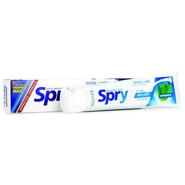 Spry Xylitol Toothpaste 5Oz, Fluoride Toothpaste Adult And Kids, Teeth Whitening Toothpaste With Xylitol, Natural Breath Freshening, Mouth Moisturizing Ingredients, Peppermint (Pack Of 1)