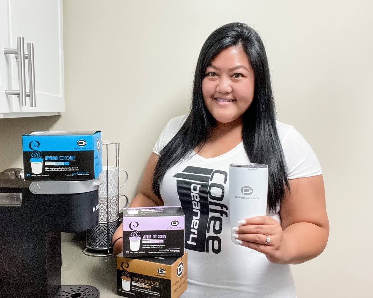 Coffee Beanery Hawaiian Coconut Decaf Coffee Pods - 48ct Bulk Medium Roast Arabica Coffee