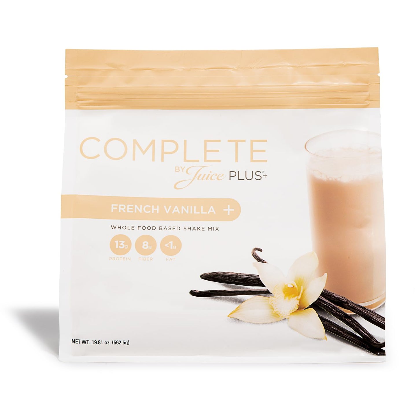 Complete by JuicePlus+ Single Serve French Vanilla Shakes - Plant-Based Nutrition - Whole Food Based Shake Powder with Protein  Fiber & Prebiotics - 30 Servings (2 Pouches  30 Servings)