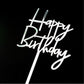 Happy Birthday Acrylic Cake Topper Party Decorations (Mirror Silver)