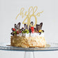 Ahaoray Hello 40 Cake Topper - Gold Glitter 40Th Birthday Cake Decorations - 40 Wedding Anniversary Party Cake Decor