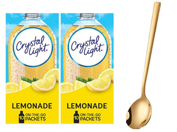 Sukkar Pasha Crystal Light On The Go Drink Mix - Sugar-Free Lemonade - 2 Pack of 10 Pouches - 0.67 Ounce Each