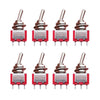 Mxuteuk 8Pcs Mts-103 3 Terminal 3 Position Spdt Mini Miniature Toggle Switch Car Dash Dashboard Onoffon 5A 125V 2A 250V
