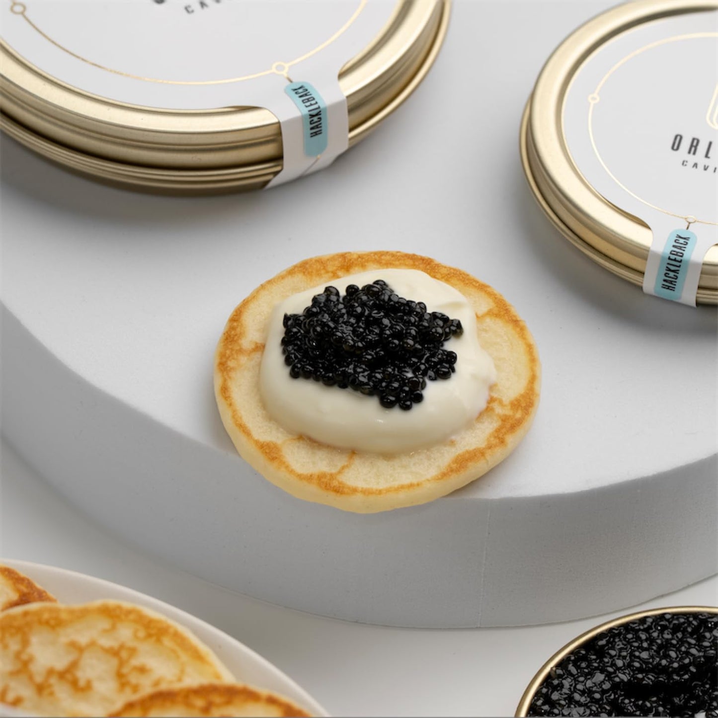 Orloff Hackleback Wild Caught American Sturgeon Black Caviar - 1.75 Oz / 50 G - Hackleback Malossol Roe - Overnight Shipping