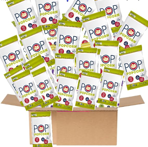 Pop Popcorn, Original, Whole Grain, Dairy-Free Snack, 0.65oz Bags (20ct)