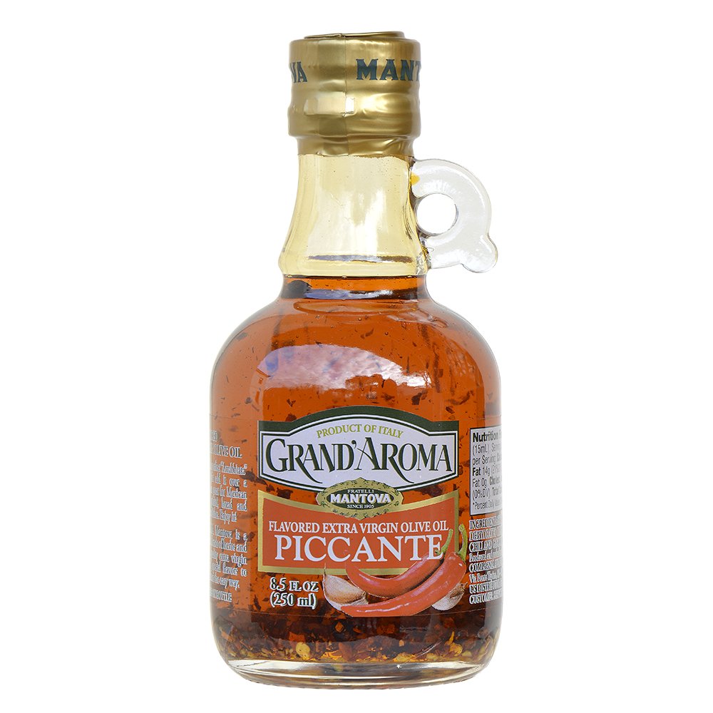 8.5 Oz Grand'aroma Piccante Flavored Extra Virgin Olive Oil by Compagnia Alimentra Italiana
