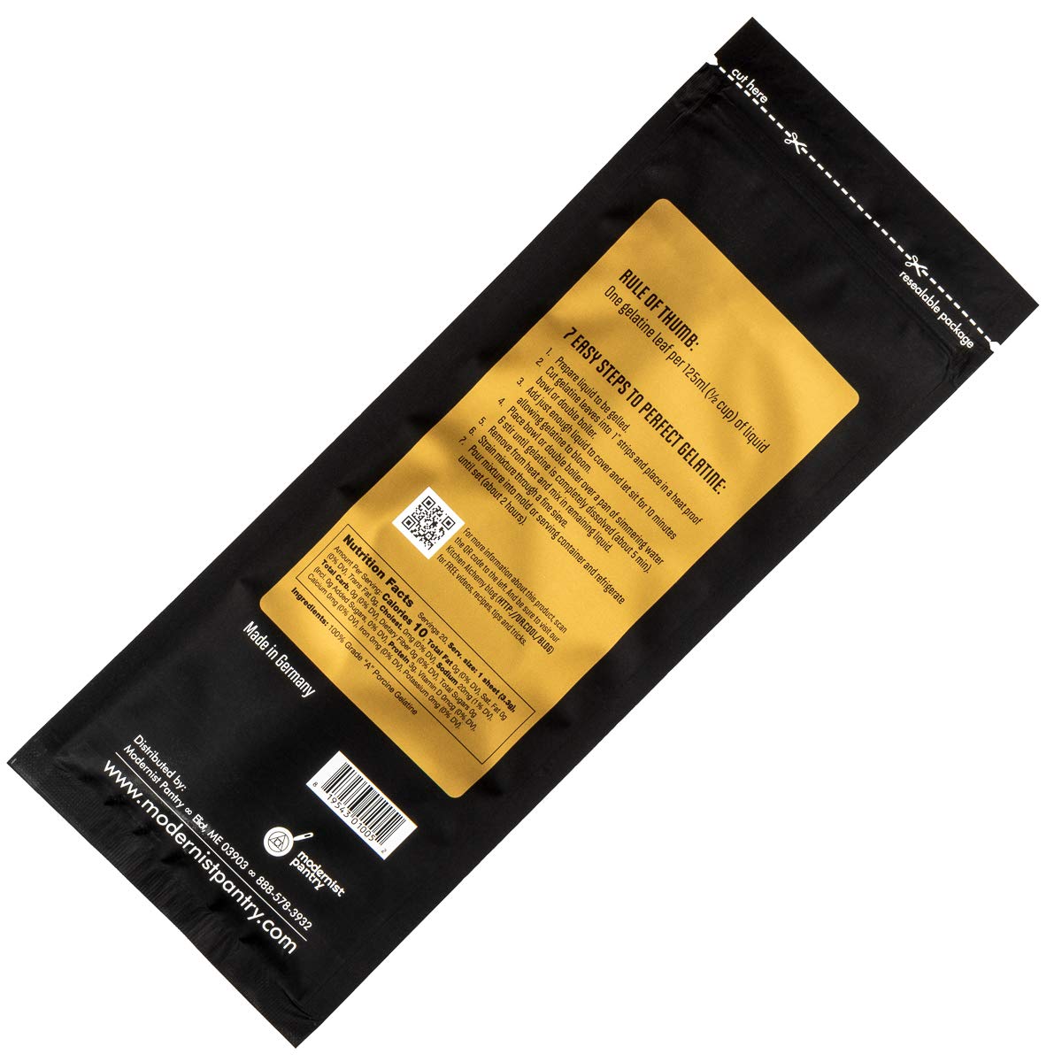 Perfectagel Bronze Gelatin Sheets (140 Bloom) - 100 Sheets