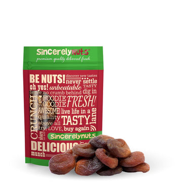 Sincerely Nuts - Organic Dried Turkish Apricots | 1 LB Bag | Healthy Pitted Apricot Fruit | Raw Vegan Snack | Dehydrated and Uns