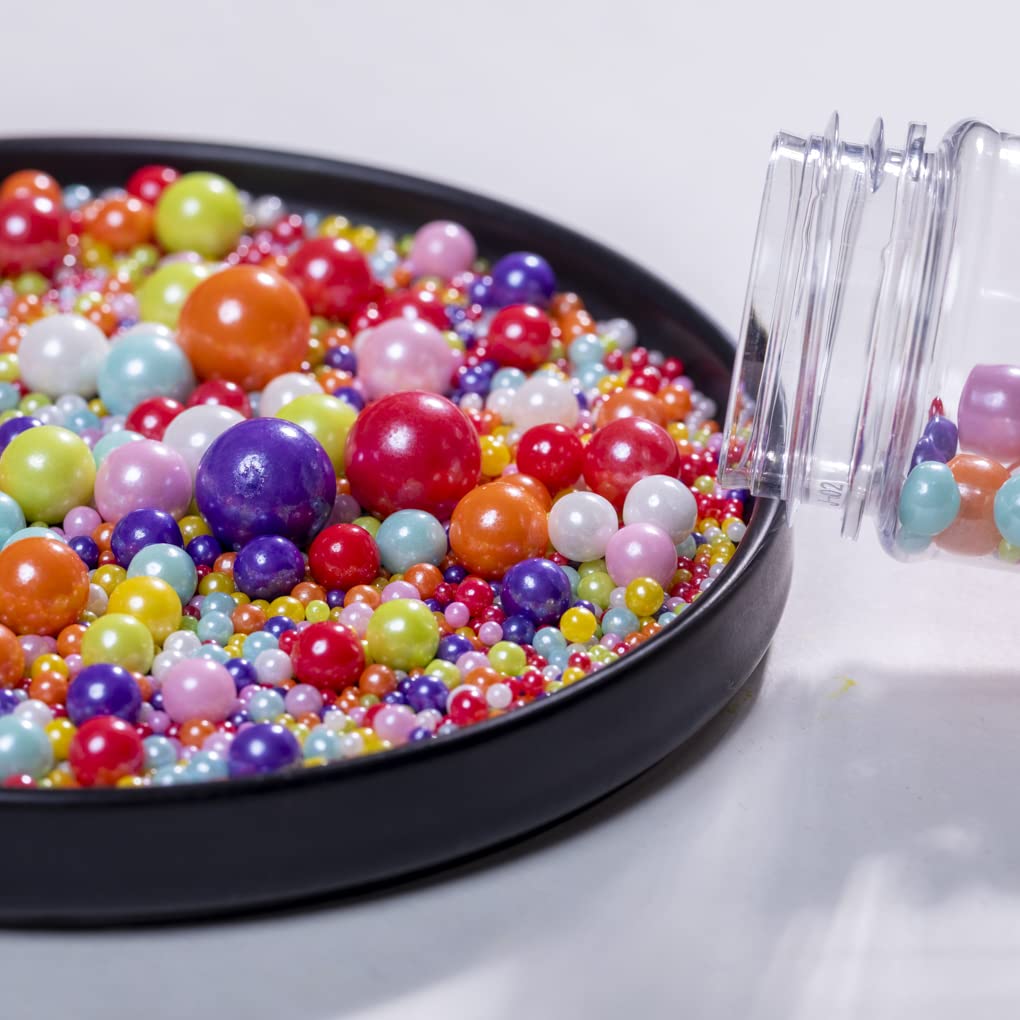 Christmas Rainbow Sprinkles, 130G 4.6Oz Cake Sprinkles,Cookie Sprinkles,Sugar Pearl, Edible Candy Pearls For Cake Cupcake Decora