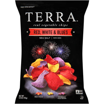 Terra Vegetable Chips, Red, White & Blues, Sea Salt , 5.5 Oz