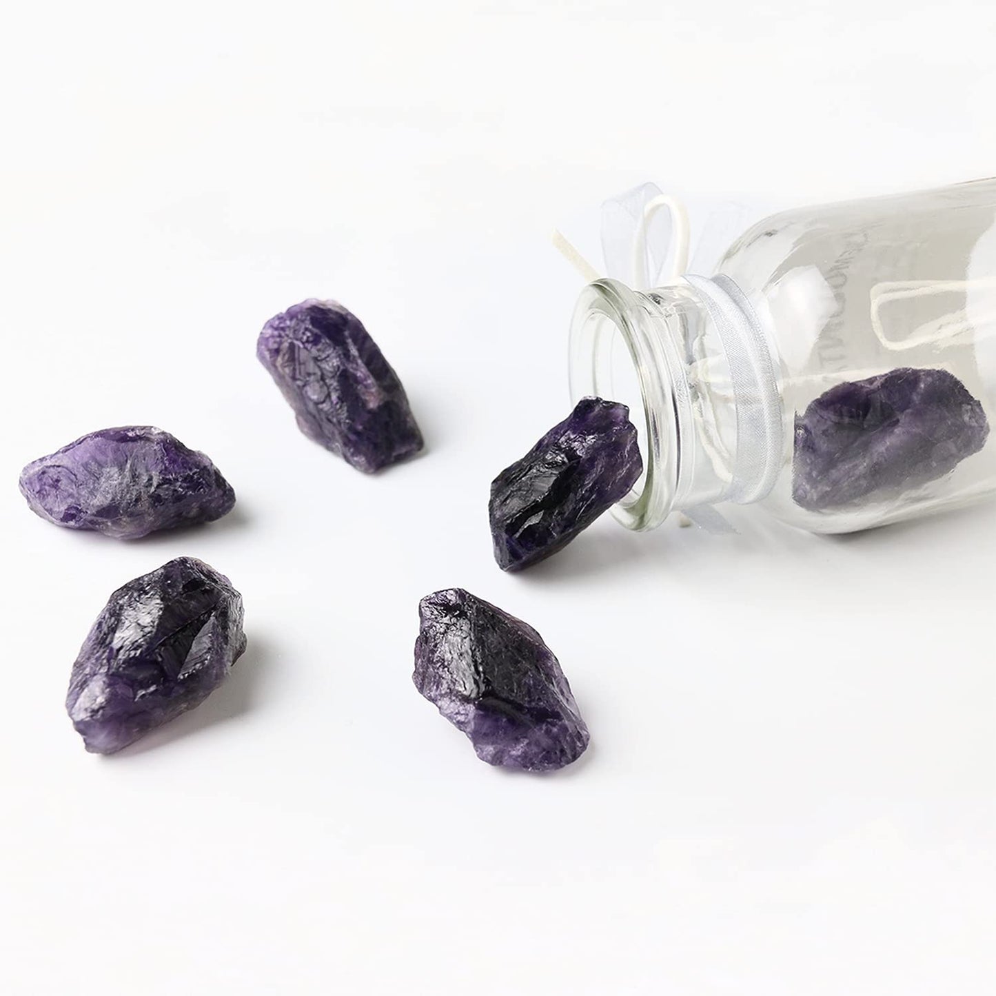 Nvzi Amethyst Crystals, Raw Crystals Bulk, Gem Stones Rocks Crystals, Tumbled Stones And Crystals Bulk, Rock Collection, Chakra