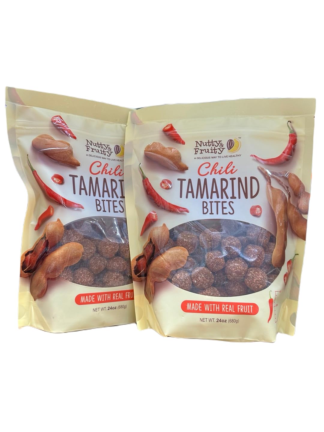 Generic Nutty and Fruity, Chili Tamarind Bites, 24 oz (Pack of 2) (Total 48 oz)