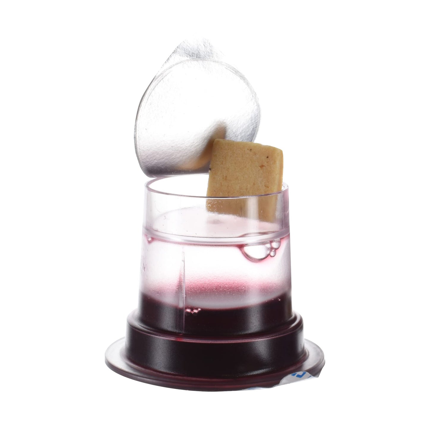 Simply Prefilled Communion Cups and wafer set - Tray & Seatback Pew Compatible - Concord Juice & Bread - Box of 600 - Easy Open 2-part system - Made in the USA - comuni?n cups and bread