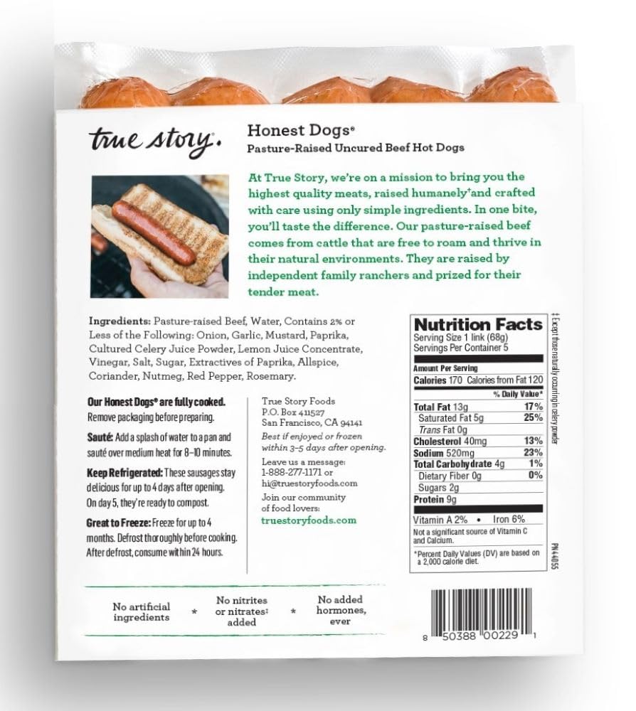 Fork In The Road Foods, Honest Dogs, 12 Ounce
