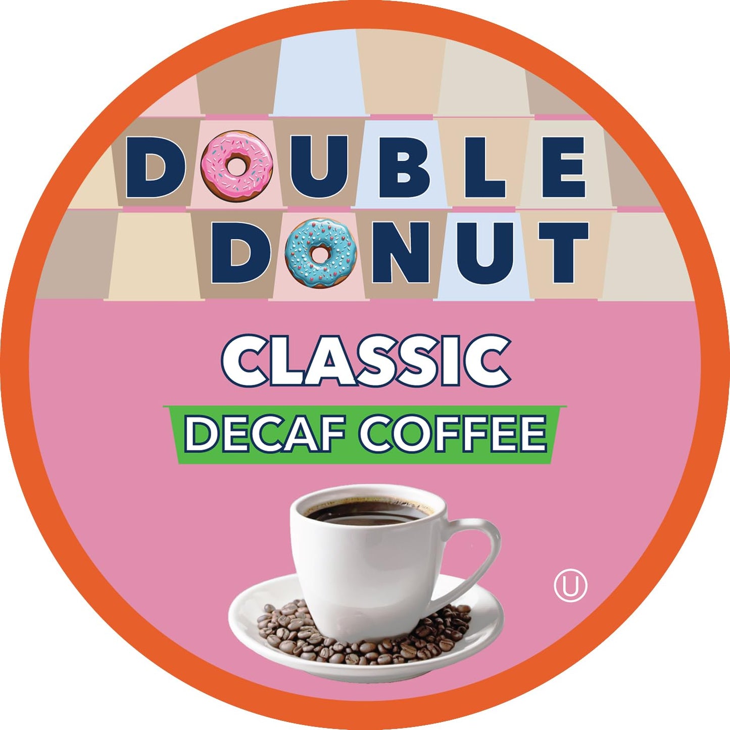 Double Donut Coffee Decaf Medium Roast Pods for Keurig, 80 Count, Recyclable