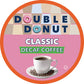 Double Donut Coffee Medium Roast Decaf Coffee Pods for Keurig, 24 Count, Classic Flavor