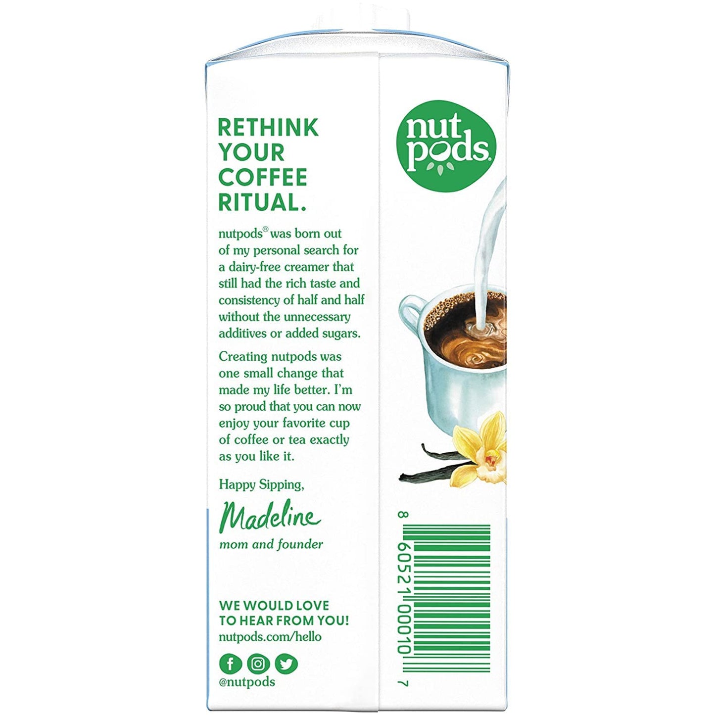 Nutpods Dairy-Free Creamer Unsweetened (French Vanilla, 12-Pack) - Whole30 / Paleo / Keto / Vegan / Sugar Free 11.2 Ounces
