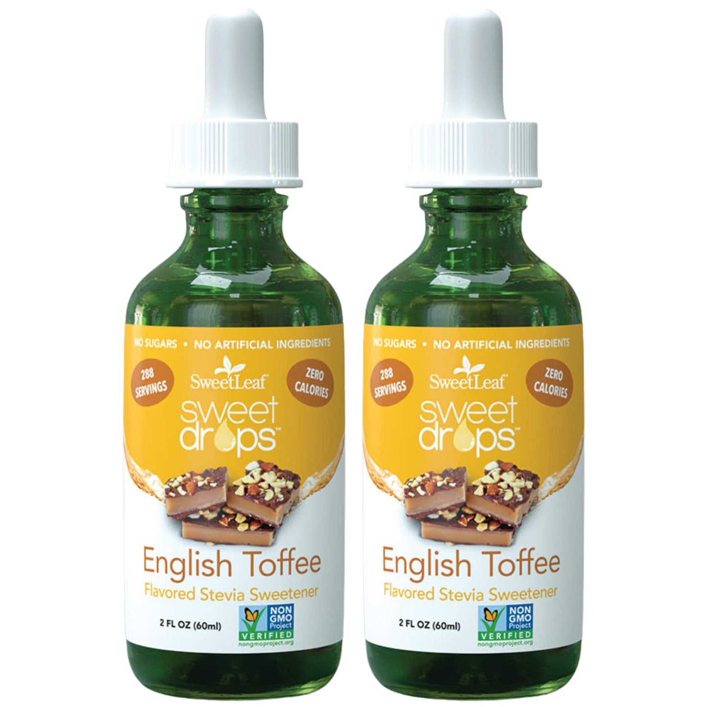 Sweetleaf Stevia Liquid Sweet Drops - English Toffee Flavored Drops, Stevia Liquid Sweetener, Zero-Calorie, Sugar-Free Syrup Alt