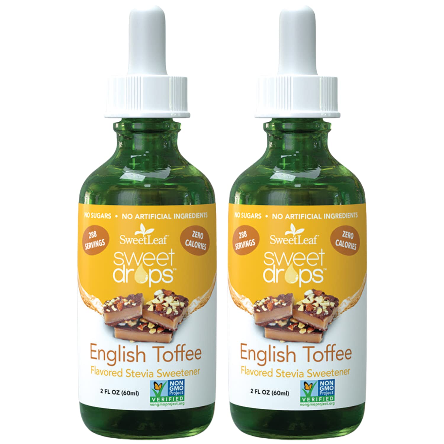 Sweetleaf Stevia Liquid Sweet Drops - English Toffee Flavored Drops, Stevia Liquid Sweetener, Zero-Calorie, Sugar-Free Syrup Alt
