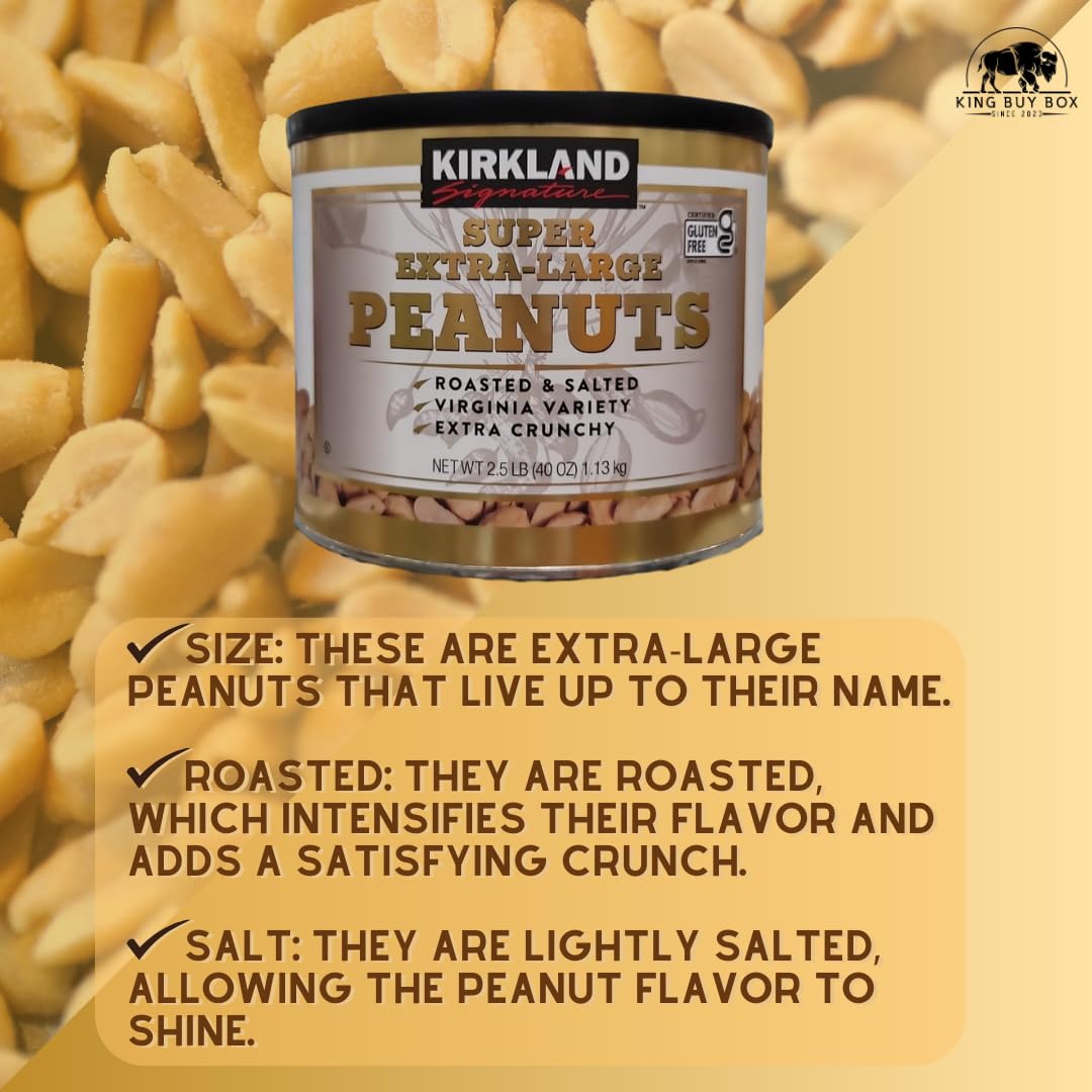 King Buy Box A Cup 1 Pcs Bundle With Super Large Peanuts, 2.5 Lbs, 2 Can Compatible With Kirkland Signature